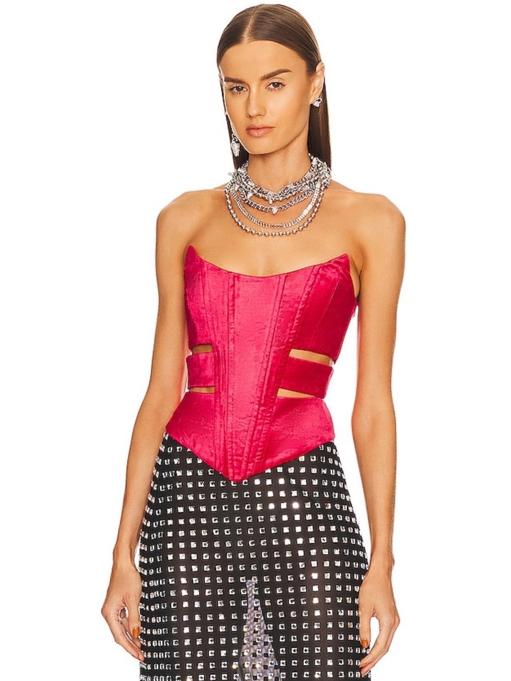 NBD Ines Boned Bodice Cutout Top